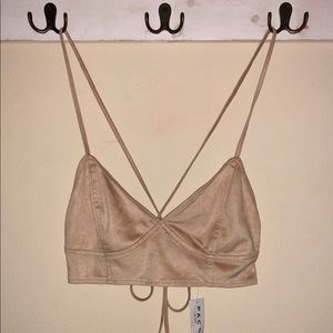Kendall & Kylie Suede Bra Top